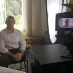 Dr O on set with Netflix producers